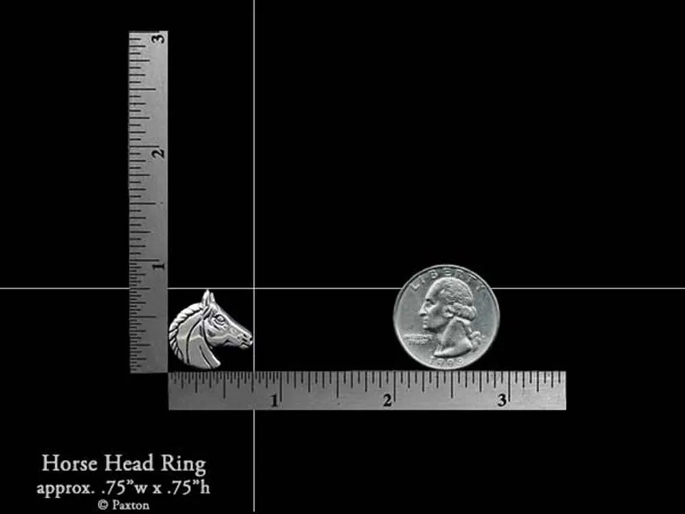 Horse Head Ring Sterling Silver