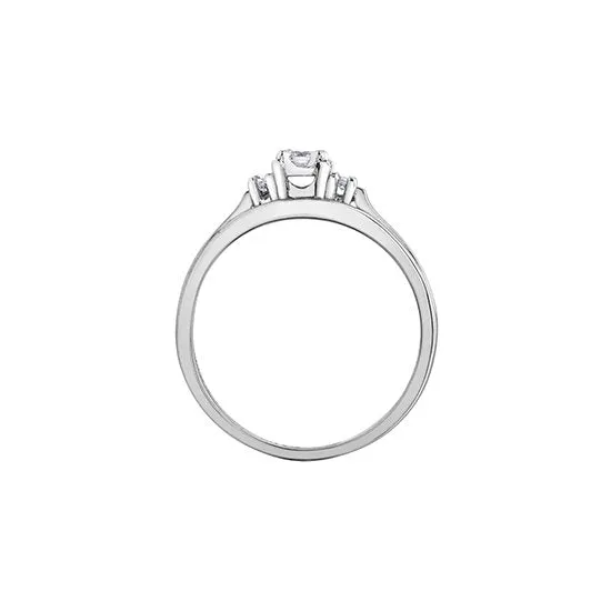 I am Canadian 10K White Gold (0.18ct) Canadian Diamond Ring