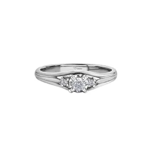 I am Canadian 10K White Gold (0.18ct) Canadian Diamond Ring