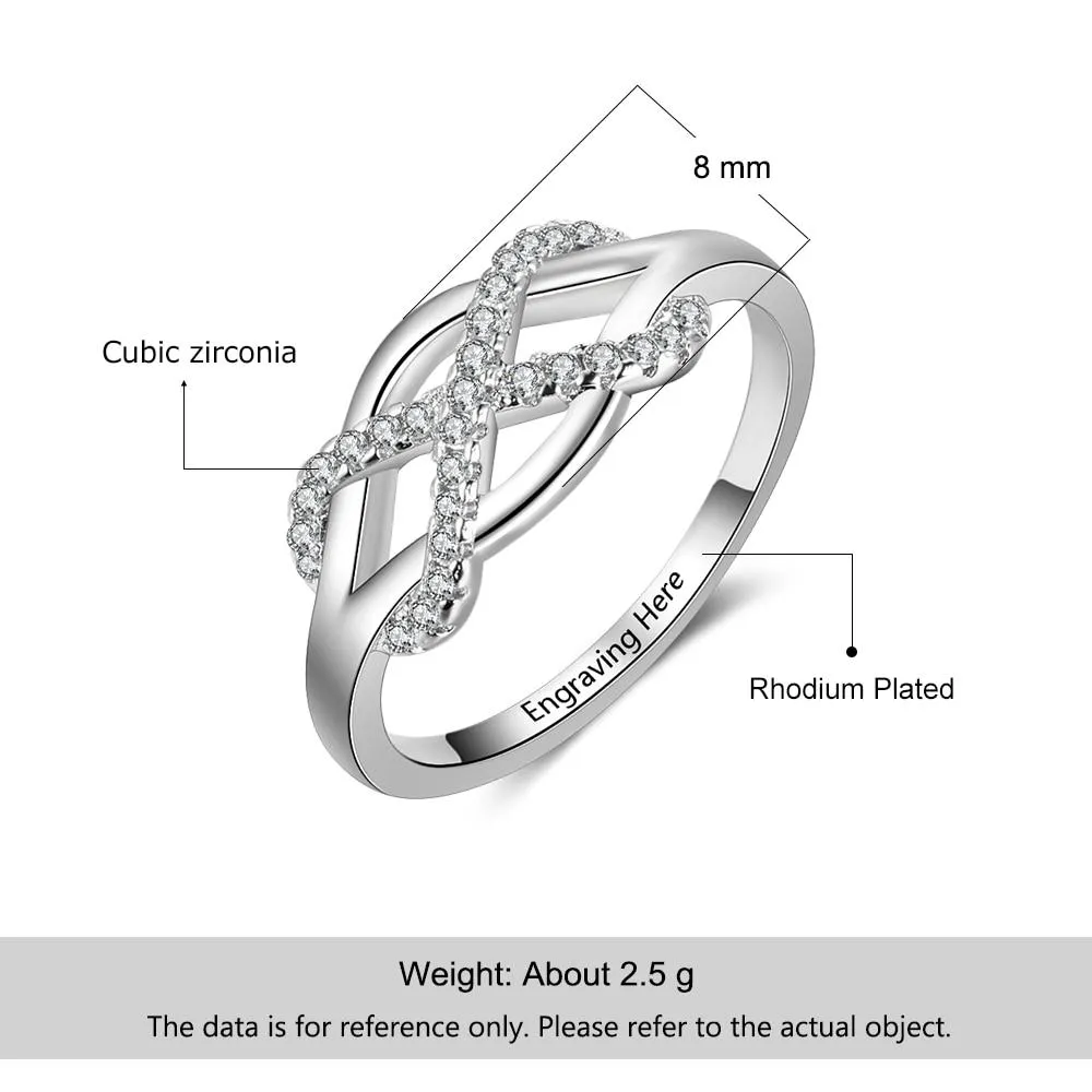 Infinity Love - Sterling Silver Ring