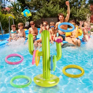 Inflatable Cactus Pool Party Ring Toss Game Set