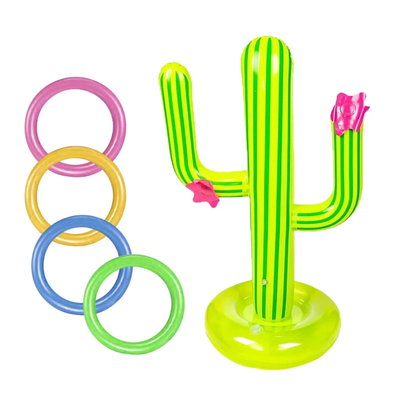 Inflatable Cactus Pool Party Ring Toss Game Set