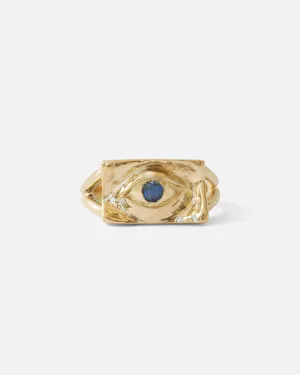 Intagliaux Blue Sapphire Ring