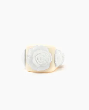 Ivory on White Rosetón