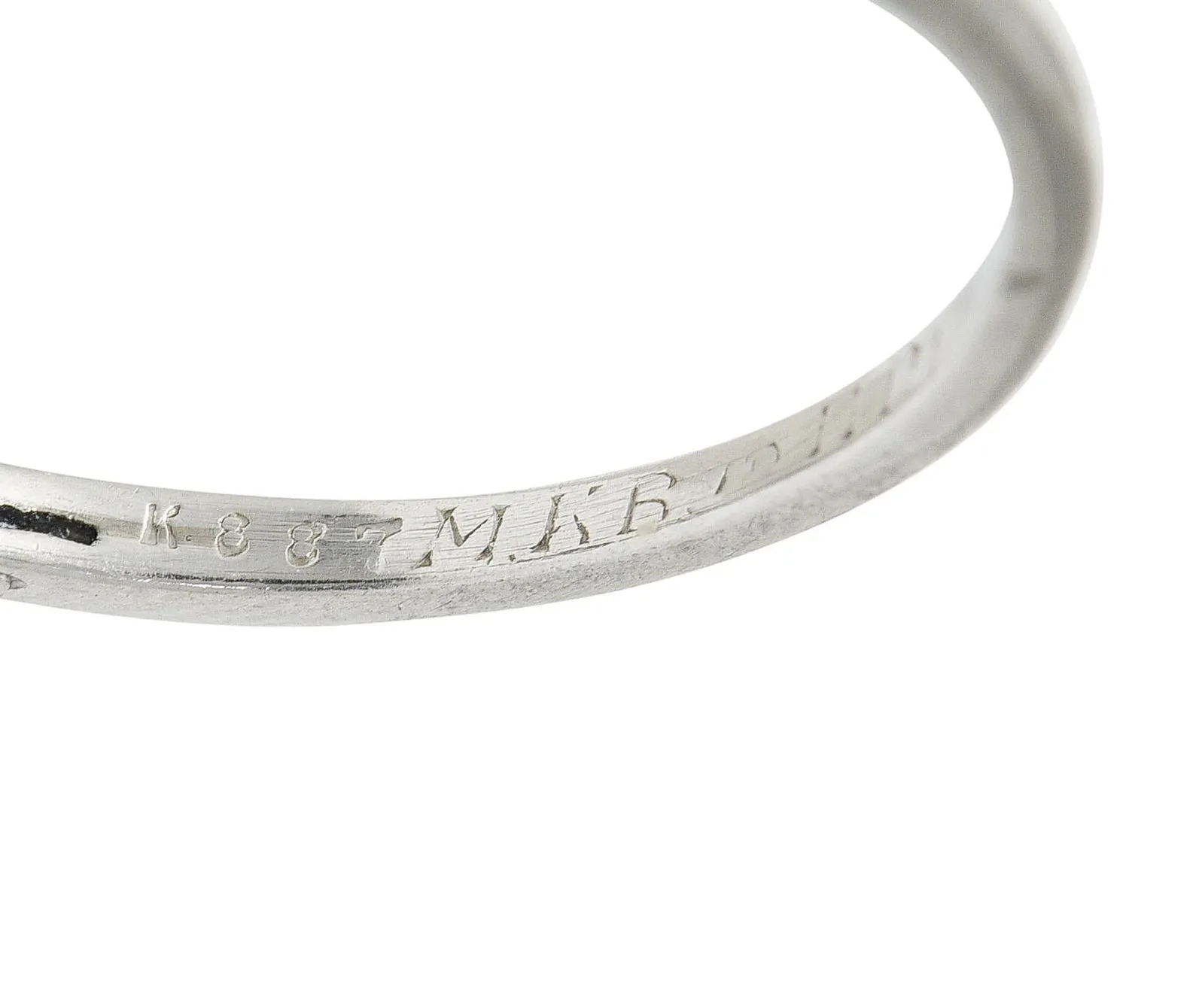 J.E. Caldwell 0.55 CTW Diamond Platinum Engagement Ring Circa 1920