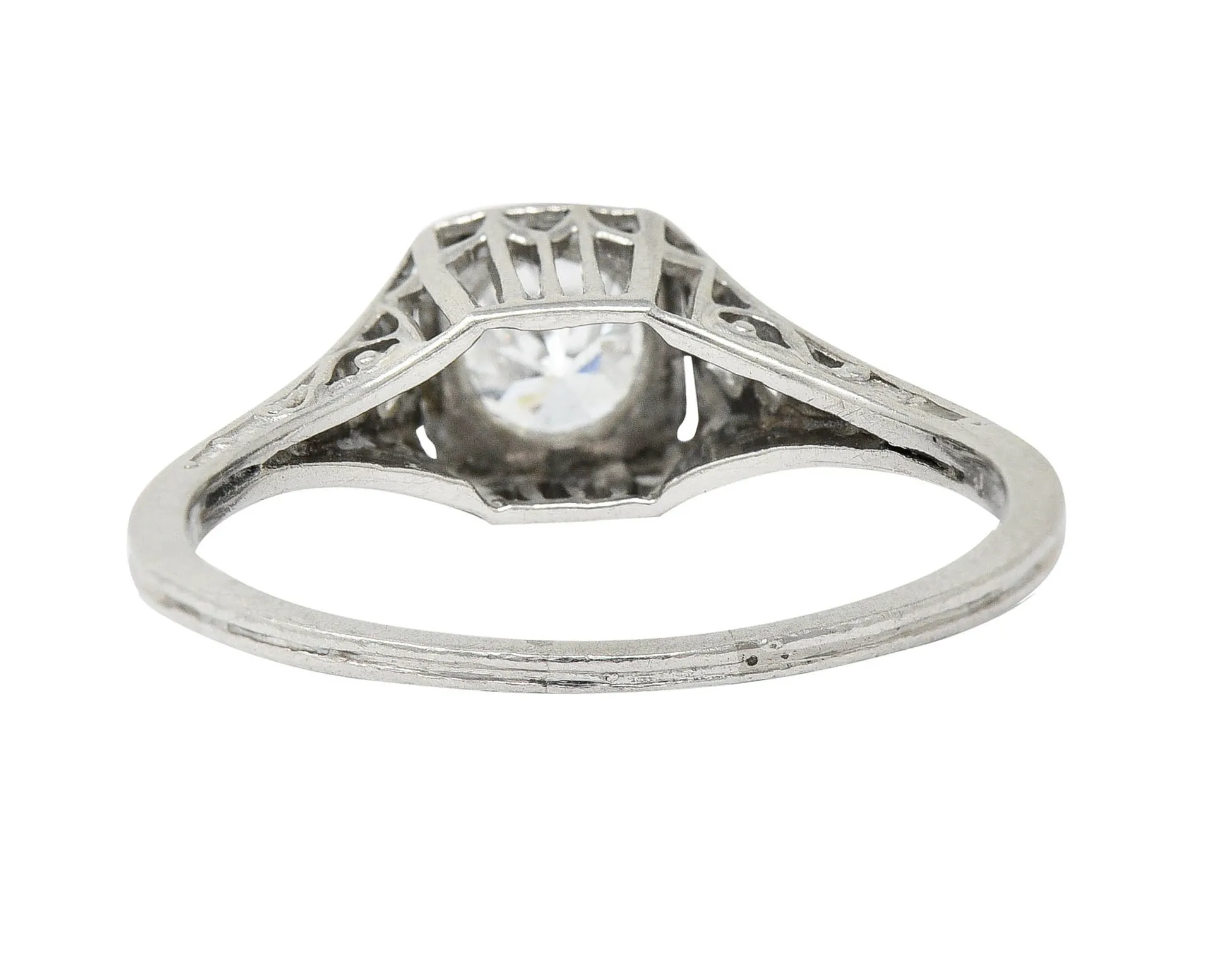 J.E. Caldwell 0.55 CTW Diamond Platinum Engagement Ring Circa 1920