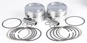 KB Performance KB272.010 Cast Piston Kit (1200cc Conversion, Dish Top) - .010in. Oversize to 3.508in., 10:1 Compression