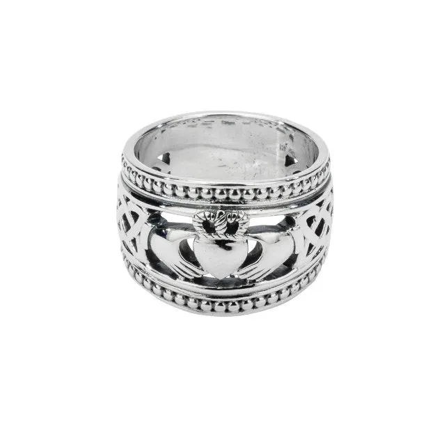 Keith Jack Claddagh Sheild Sterling Silver Ring