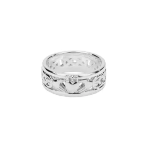Keith Jack Claddagh Sterling Silver Wedding Band