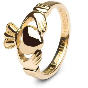 Ladies 10K Gold Claddagh Ring 10L92 MADE IN IRELAND