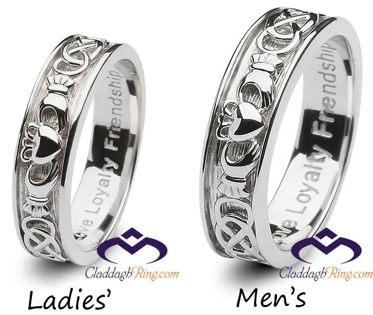 Ladies Sterling Silver Claddagh Wedding Ring SL-SD8