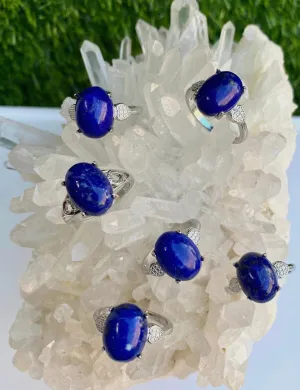 Lapis Lazuli White Bronze Ring