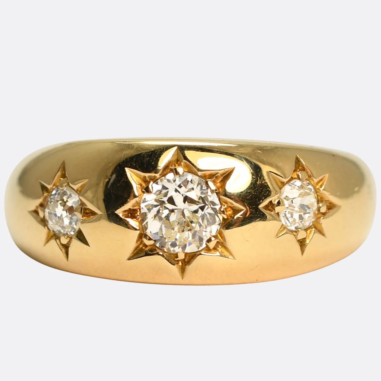 Late Victorian Star-Set Diamond Gypsy Ring