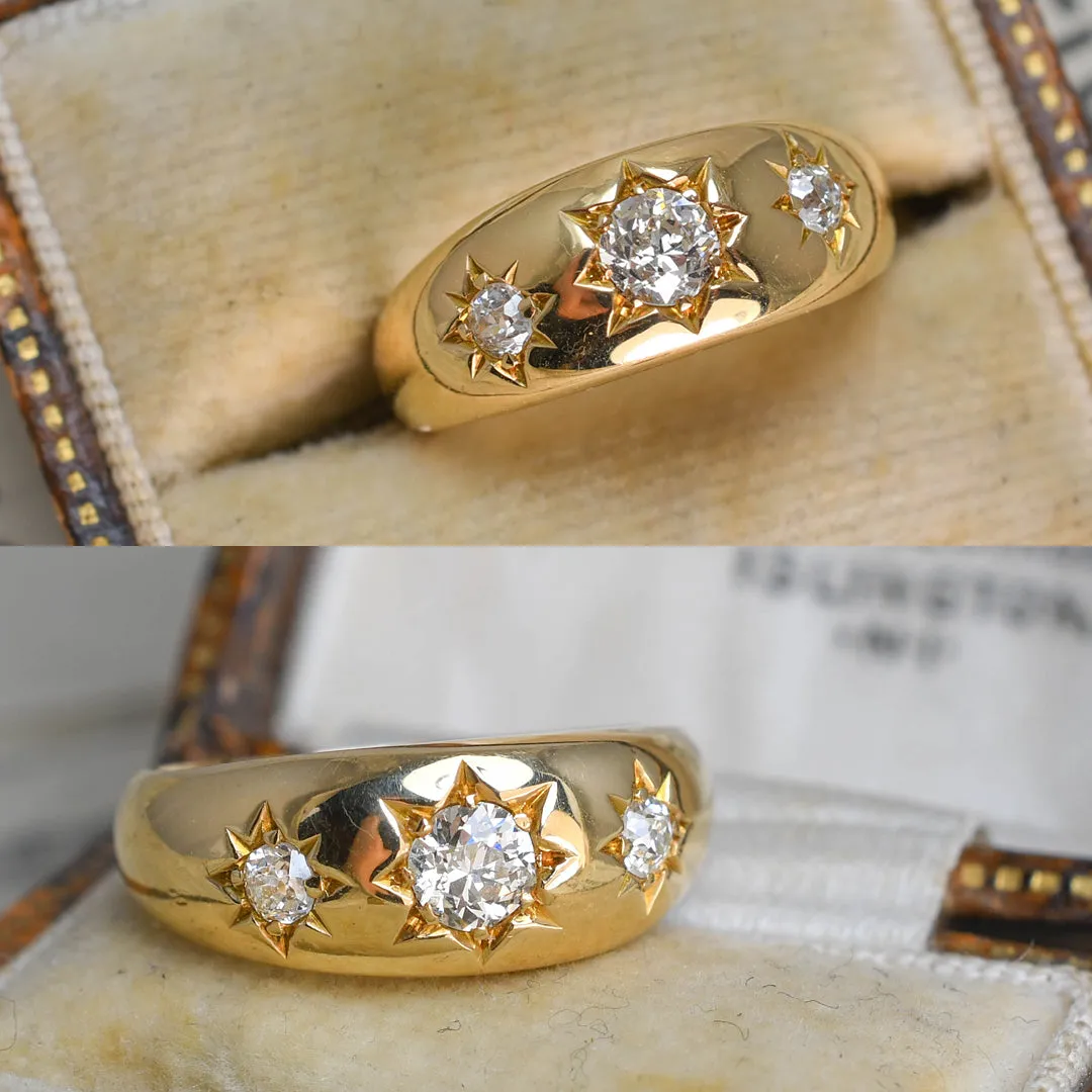 Late Victorian Star-Set Diamond Gypsy Ring