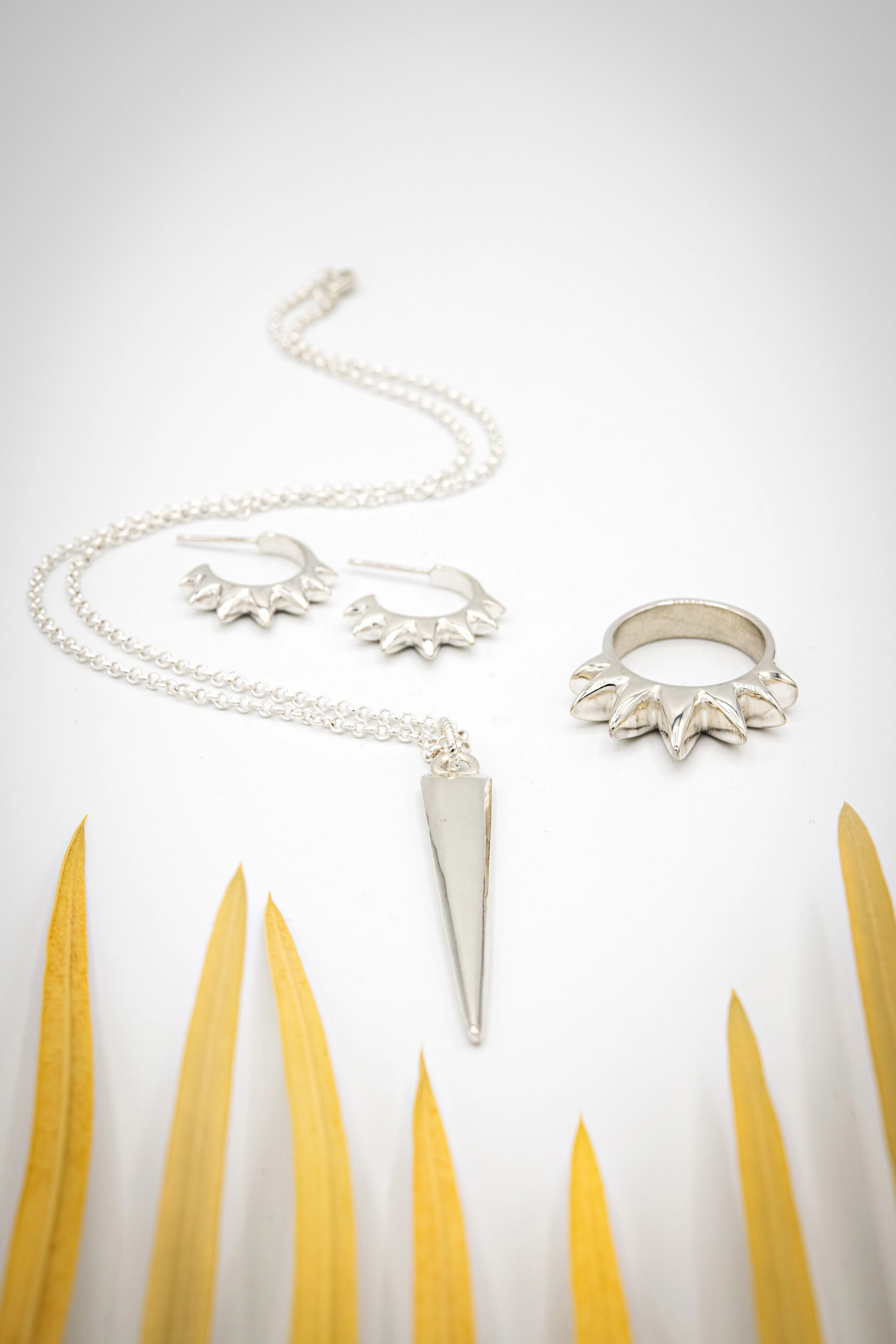 Limited Edition SPIKE ring cast in eco-friendly Sterling silver