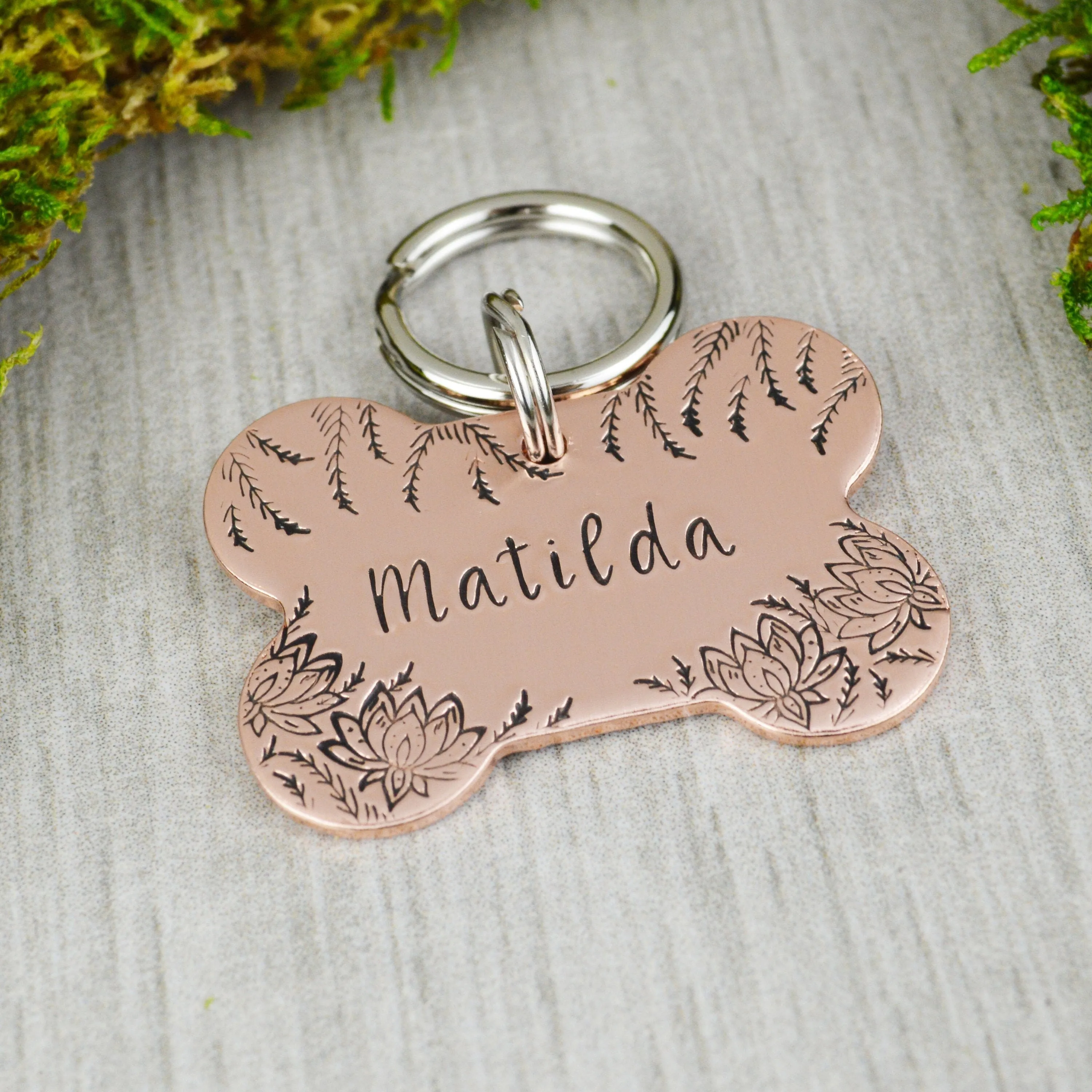 Lotus Garden Pet ID Tag