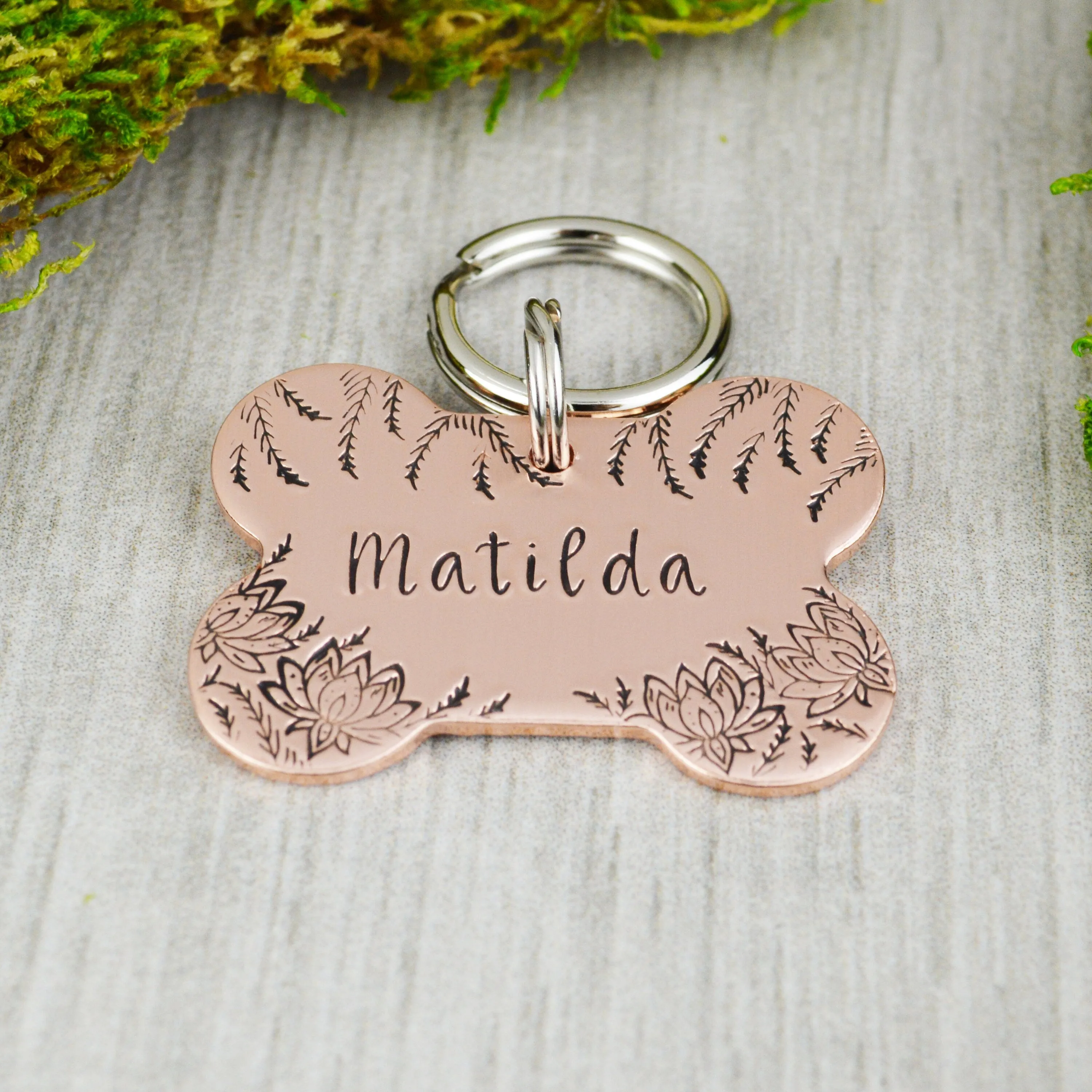Lotus Garden Pet ID Tag