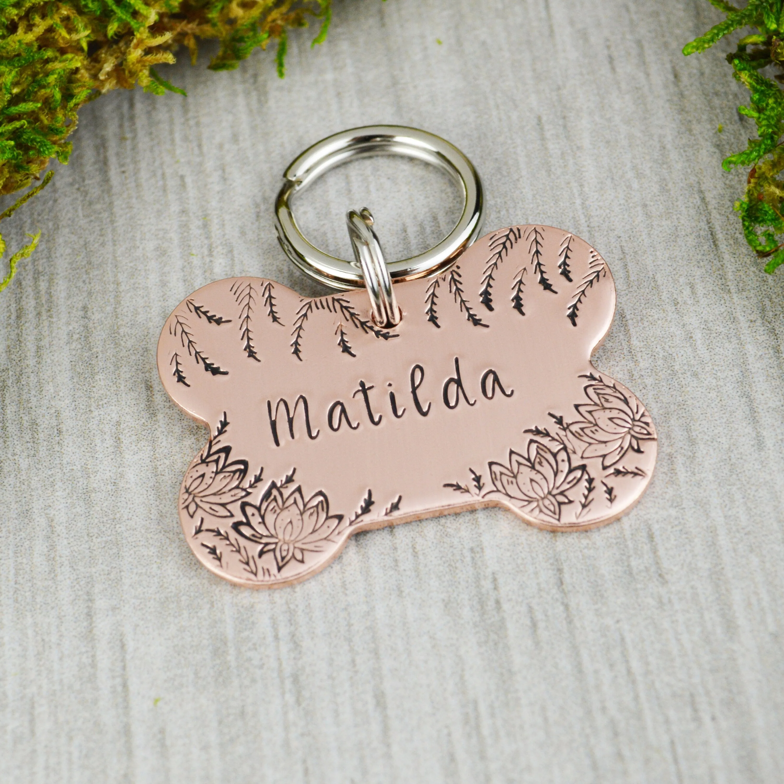 Lotus Garden Pet ID Tag