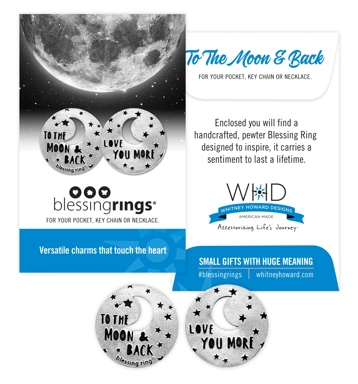 Love You More Blessing Rings Charm