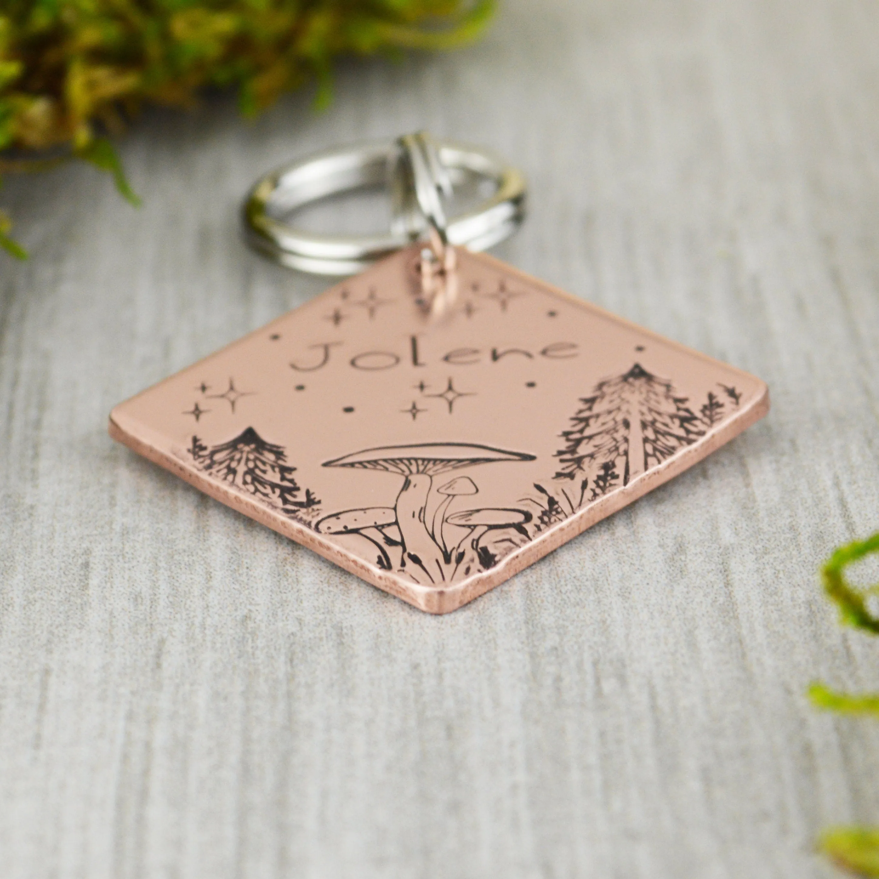Magic Mushrooms Pet ID Tag