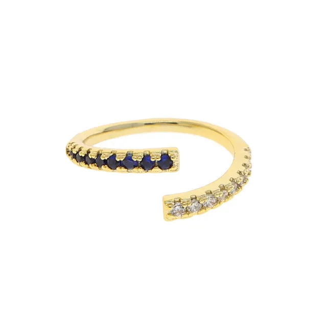 Maisy CZ Ring Blue