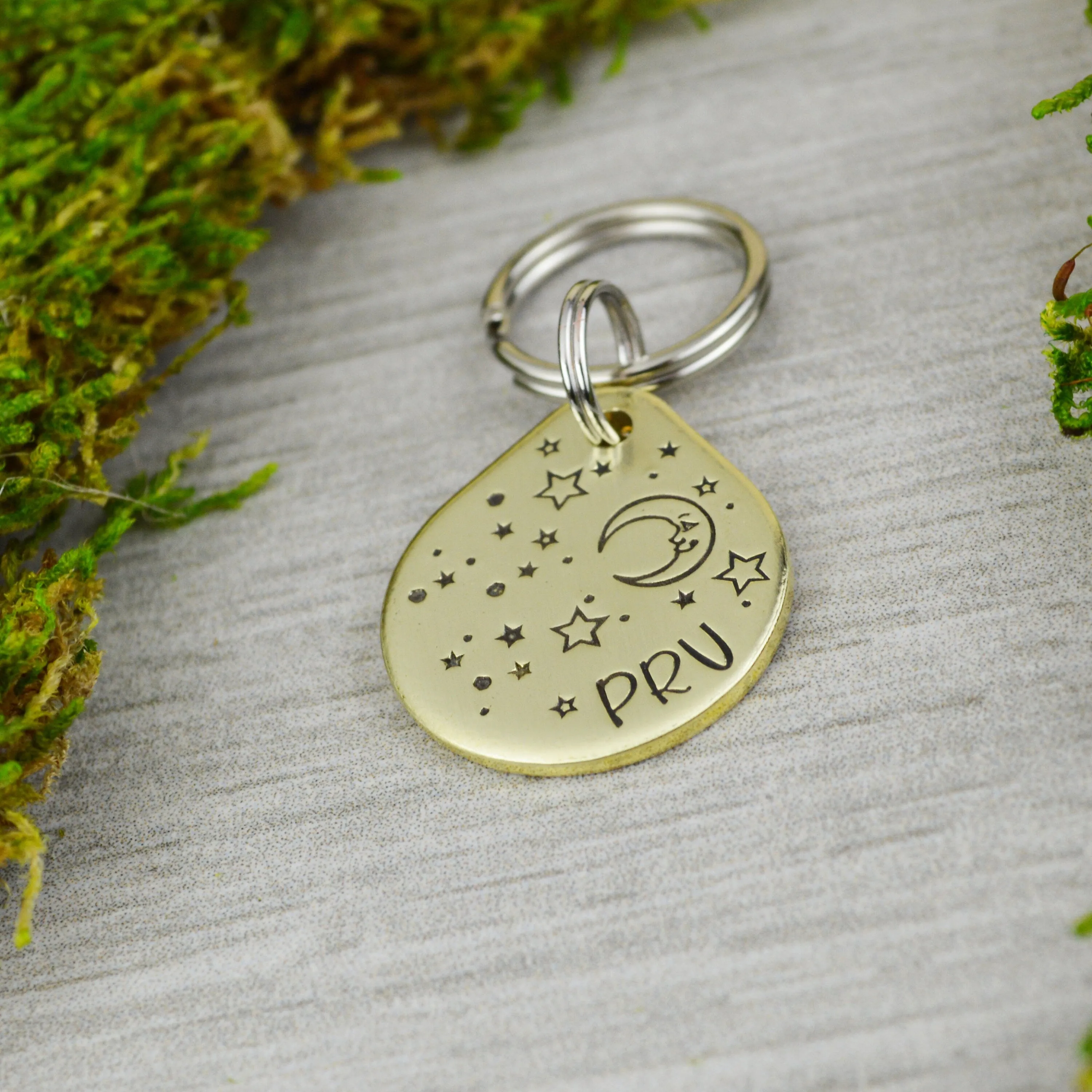 Man in the Moon Mini Pet ID Tag