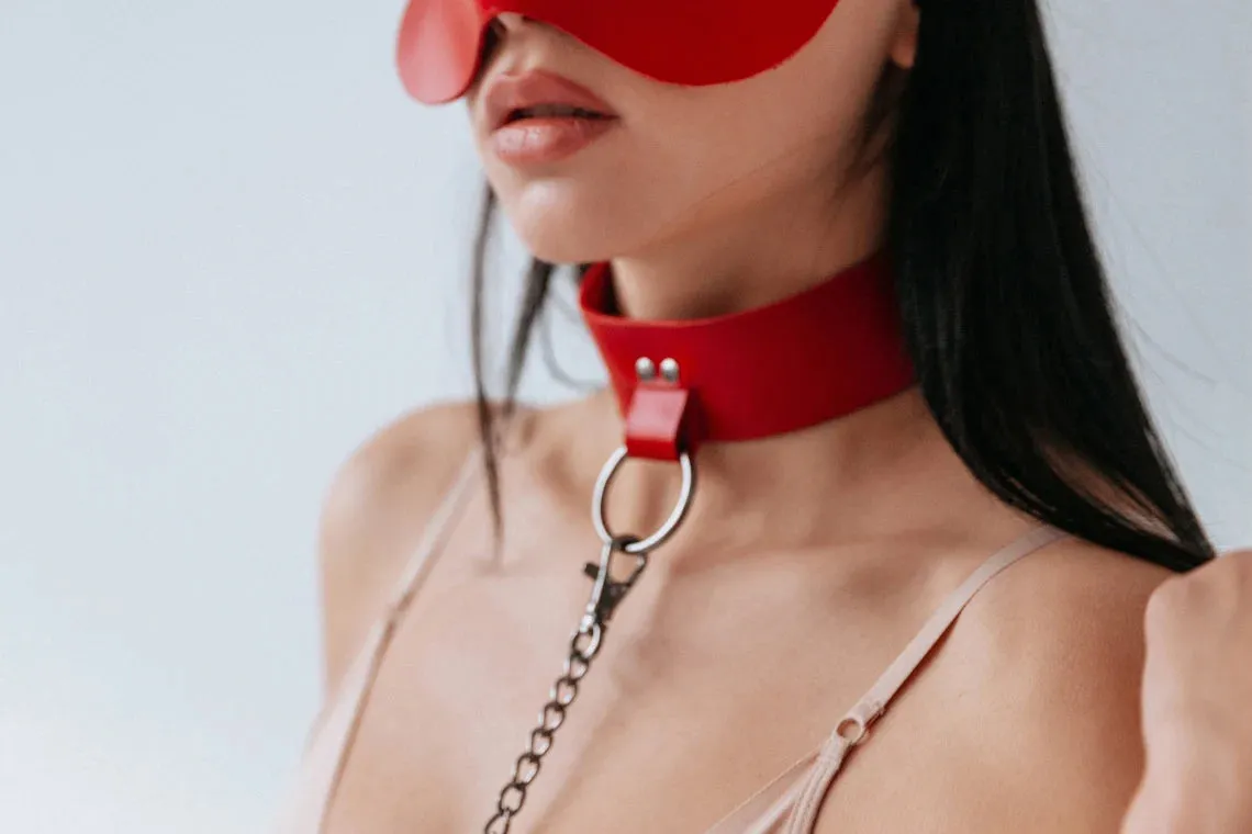 Mask "Bunny" & choker "Lantana" & Leash