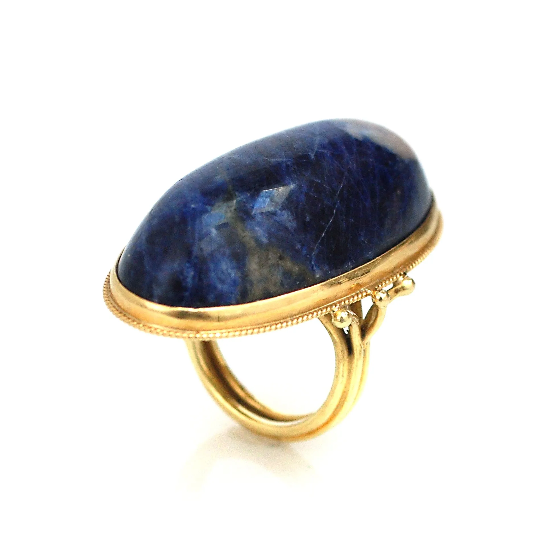 Massive 18k Sodalite Ring