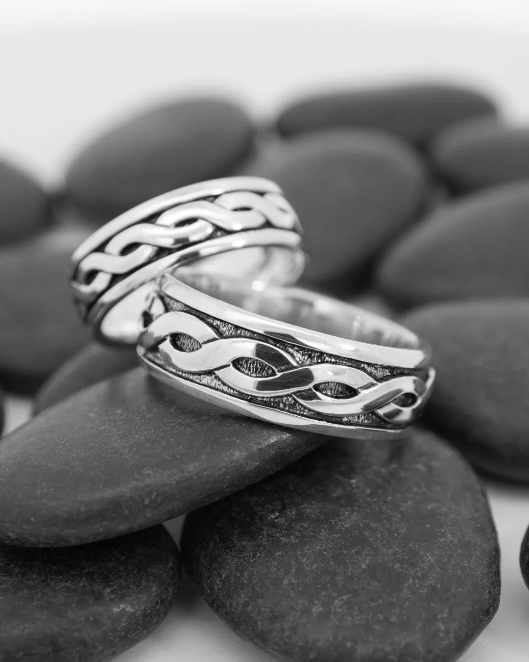 Men's Sterling Silver Celtic Wedding Ring - S2649