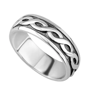 Men's Sterling Silver Celtic Wedding Ring - S2649