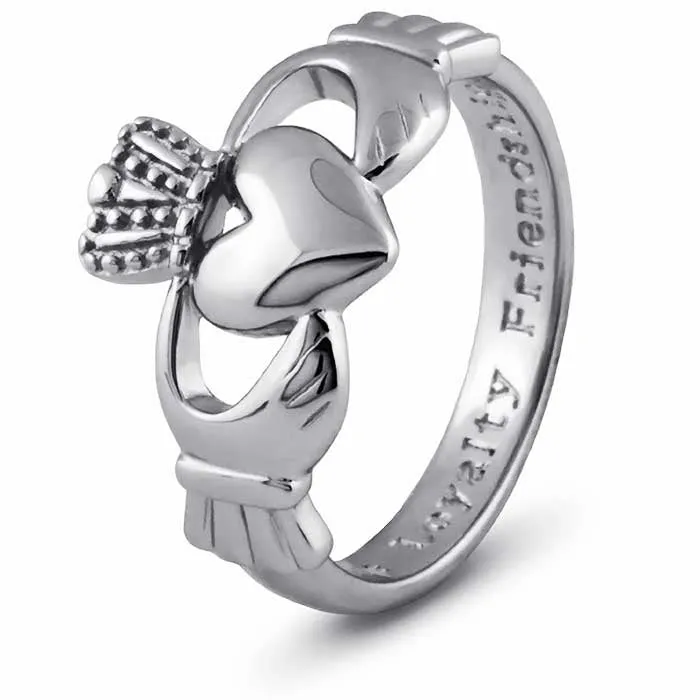 Men's Sterling Silver Claddagh Ring SMS-SG7