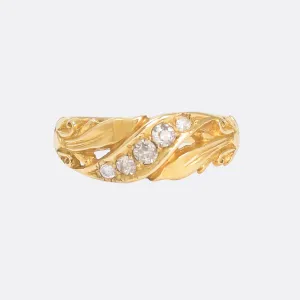 Mid-Victorian Diamond Foliate Band