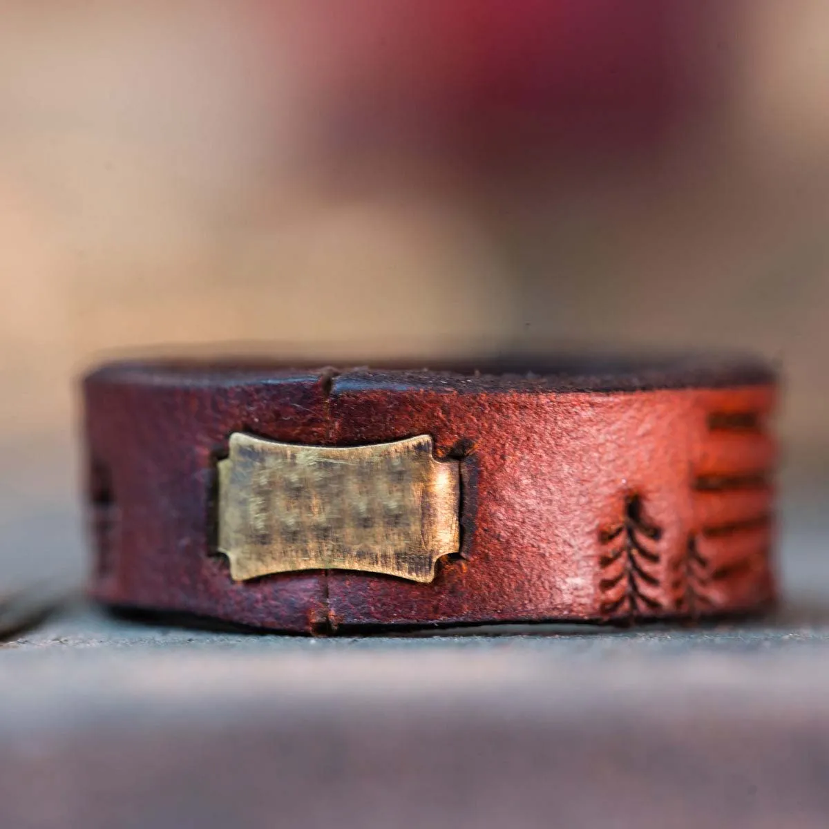 Mountains Leather Ring | Chicago Tan