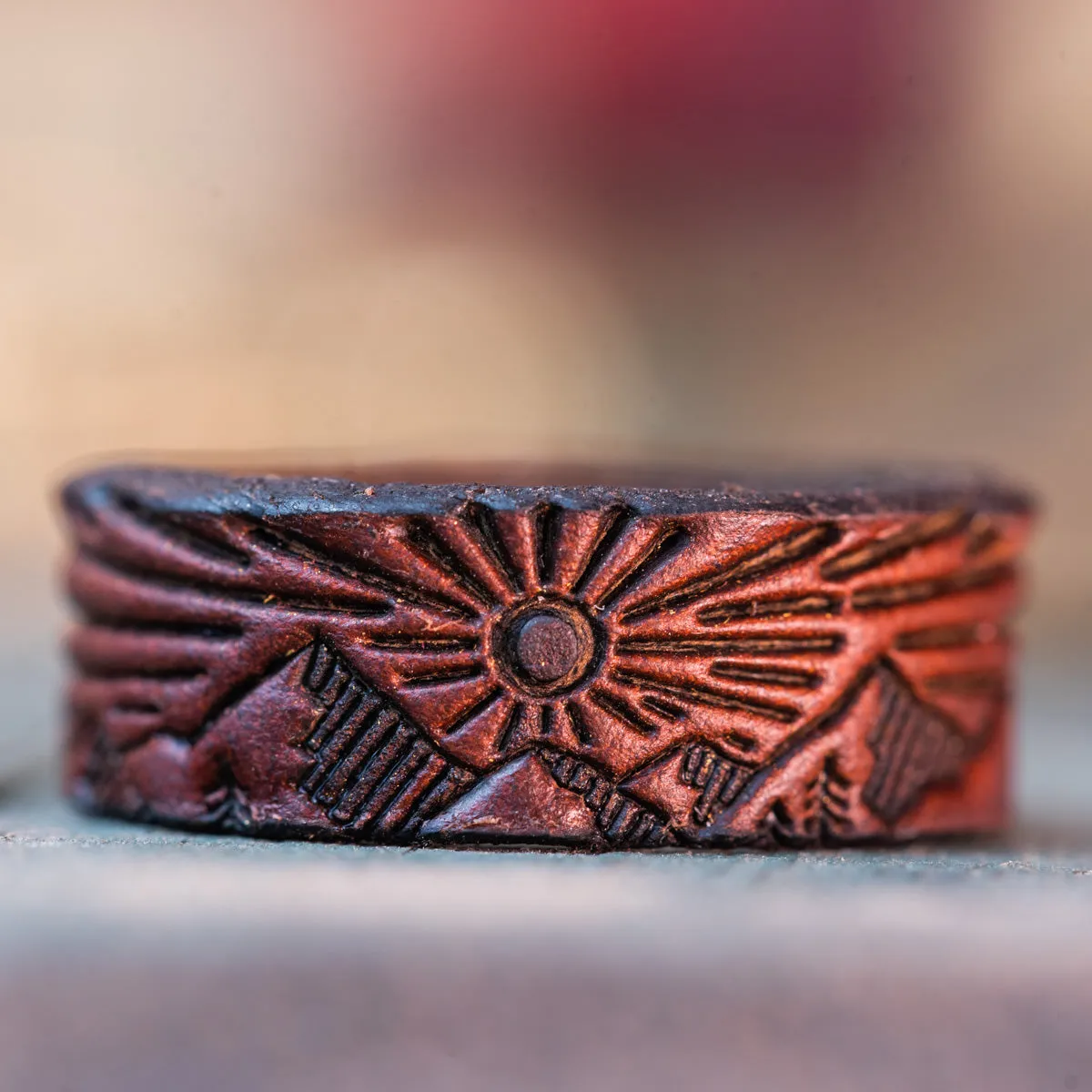 Mountains Leather Ring | Chicago Tan