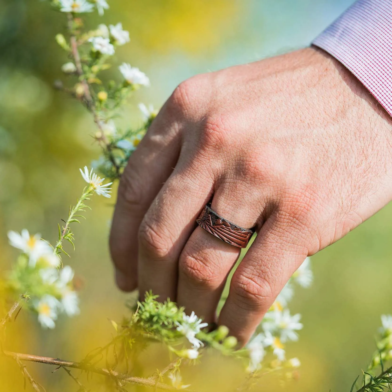 Mountains Leather Ring | Chicago Tan