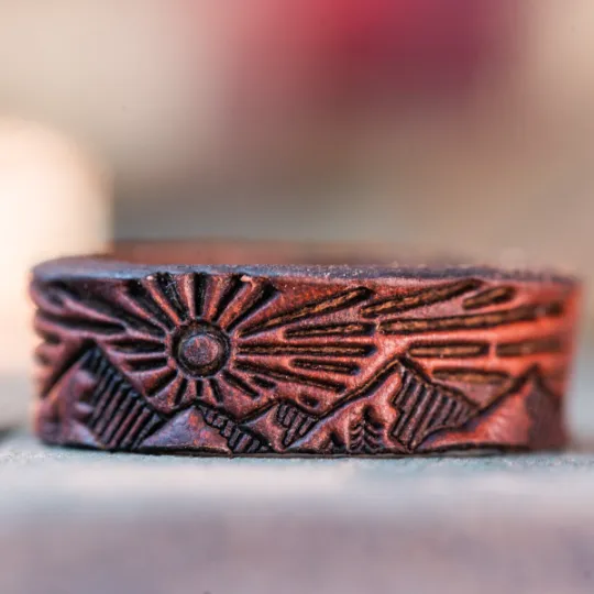 Mountains Leather Ring | Chicago Tan