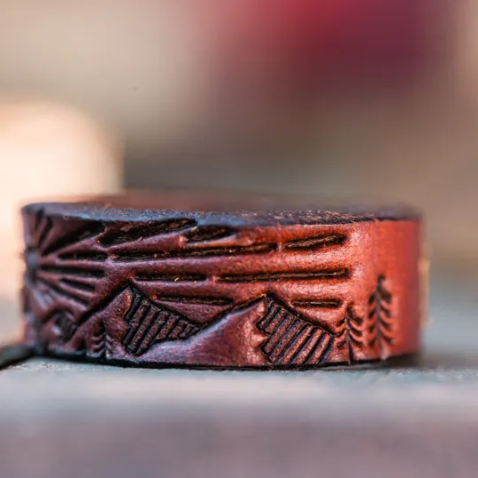 Mountains Leather Ring | Chicago Tan