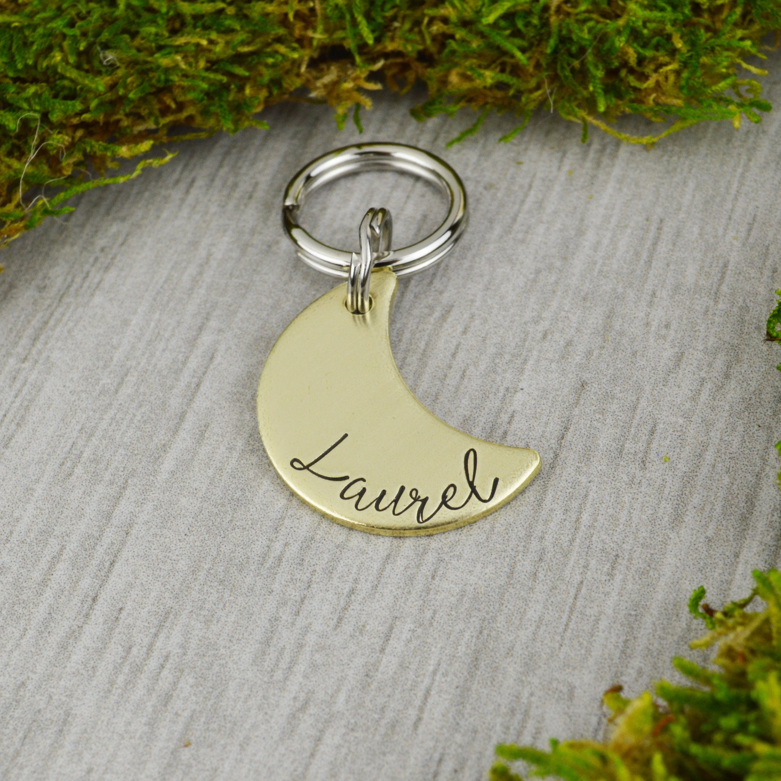 Name on the Moon Pet ID Tag