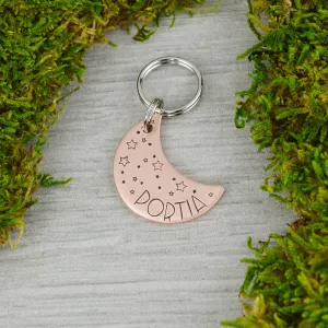 Night Moon Pet ID Tag