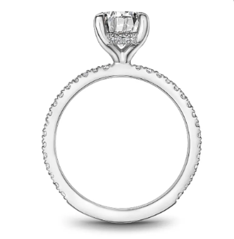Noam Carver Bridal 14K White Gold Pavé Engagement Ring