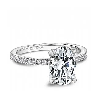 Noam Carver Bridal 14K White Gold Pavé Engagement Ring
