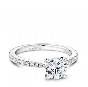 Noam Carver Bridal 14K White Gold Pavé Engagement Ring