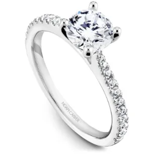 Noam Carver Bridal 14K White Gold Pavé Engagement Ring