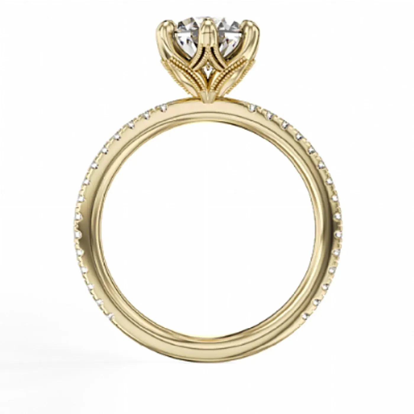 Noam Carver Six Prong Crown Style Diamond Engagement Ring