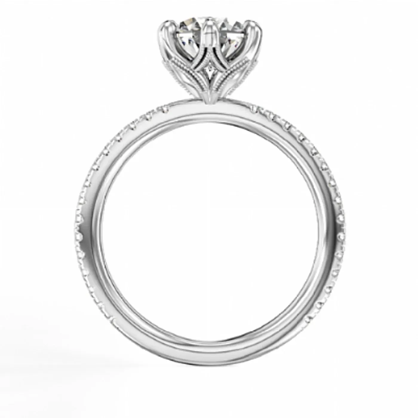 Noam Carver Six Prong Crown Style Diamond Engagement Ring