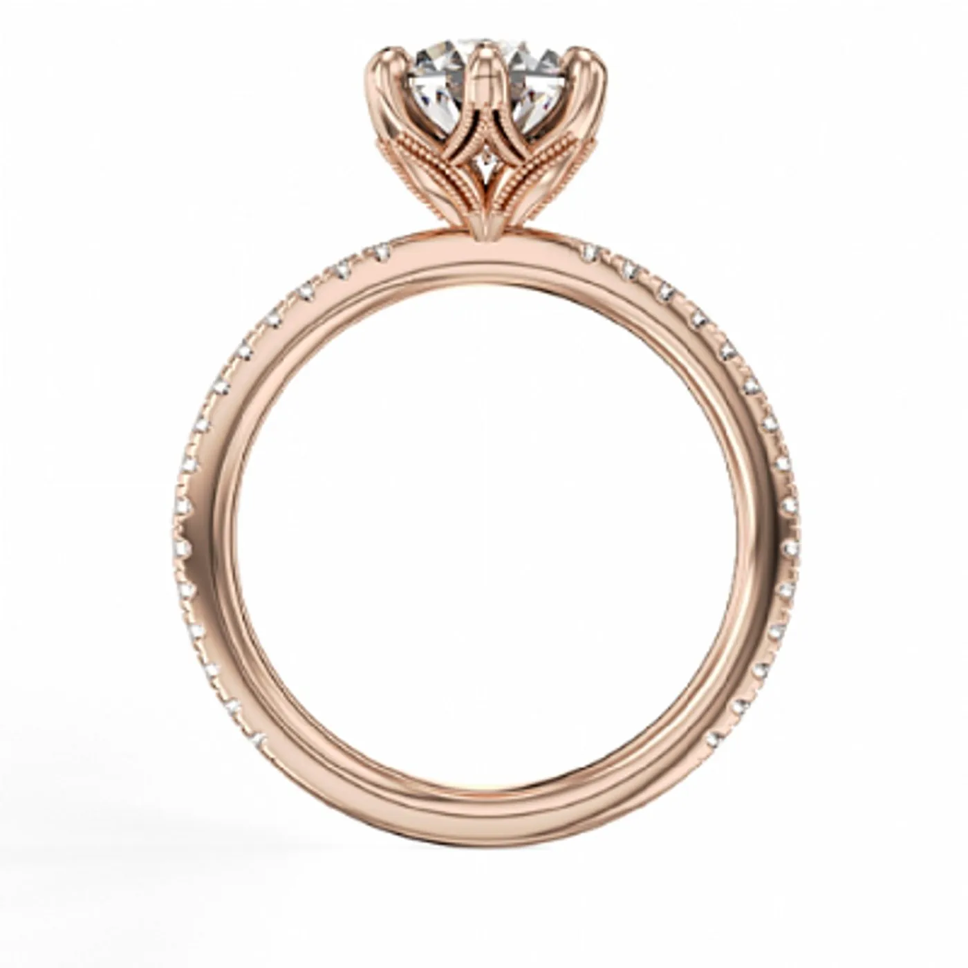 Noam Carver Six Prong Crown Style Diamond Engagement Ring