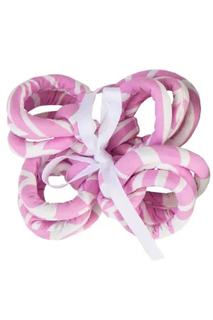 nouveau orchid pink printed cloth napkin rings