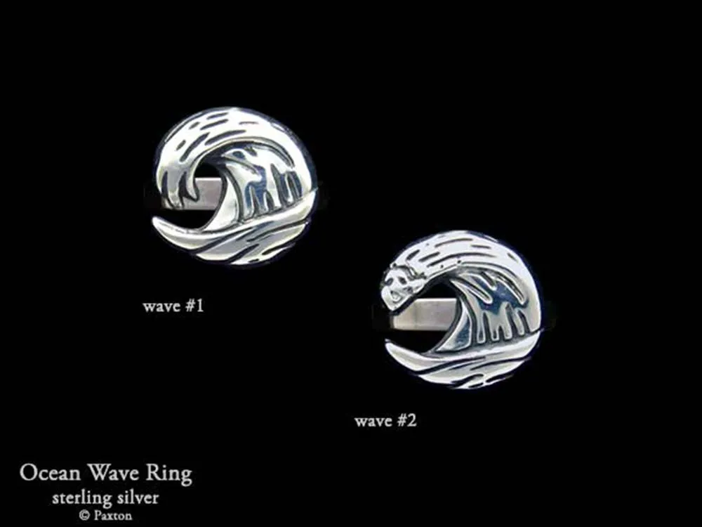 Ocean Wave Ring Sterling Silver