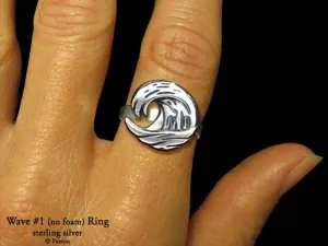 Ocean Wave Ring Sterling Silver