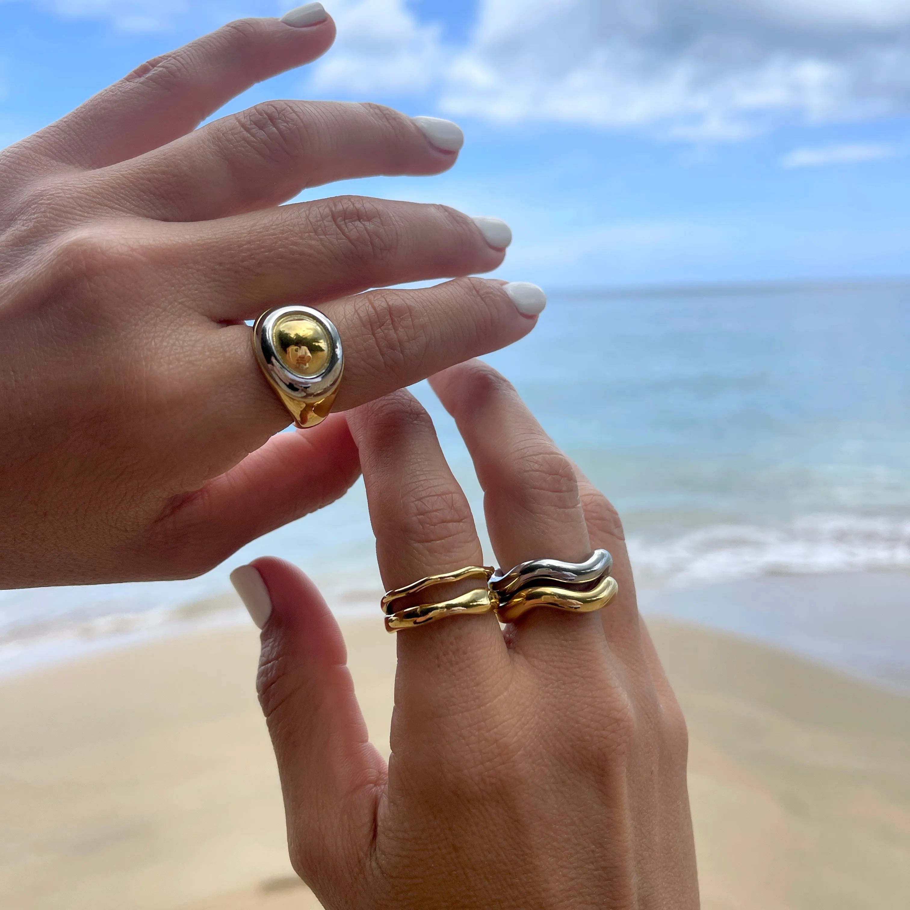 Olas Plateadas Ring
